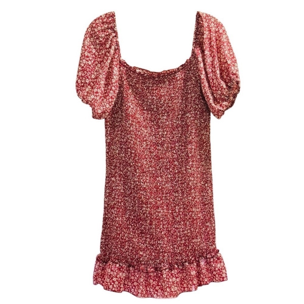 Willow and Root Floral Smocked Dress Mauve Ivory Medium